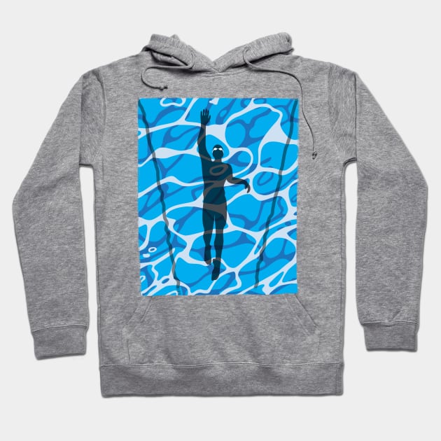 Swim Pool Lap Swimmer Strokin Hoodie by atomguy